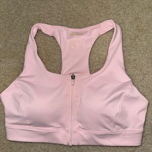 Tek Gear Women's Light Pink Zip-Front Sports Bra